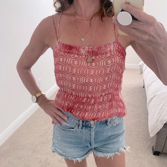 Isabel Marant ÉTOILE Printed Silk Strappy Tank Top- FRENCH SZ 40 (M) - Picture 4 of 15